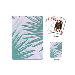 Graciela Detail Petticoat Palm Pink Green Gray Playing Cards (mini) 