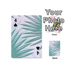 Graciela Detail Petticoat Palm Pink Green Gray Playing Cards 54 (Mini)  Front - Spade4