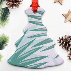 Graciela Detail Petticoat Palm Pink Green Gray Christmas Tree Ornament (two Sides) by Mariart