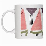 Grapes Watermelon Fruit Patterns Bouffants Broken Hearts White Mugs Left