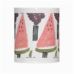 Grapes Watermelon Fruit Patterns Bouffants Broken Hearts White Mugs Center