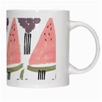 Grapes Watermelon Fruit Patterns Bouffants Broken Hearts White Mugs Right