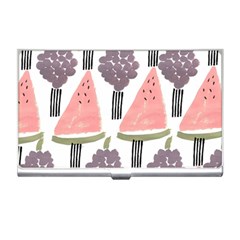 Grapes Watermelon Fruit Patterns Bouffants Broken Hearts Business Card Holders by Mariart