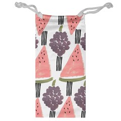 Grapes Watermelon Fruit Patterns Bouffants Broken Hearts Jewelry Bag