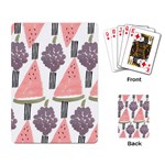 Grapes Watermelon Fruit Patterns Bouffants Broken Hearts Playing Card Back