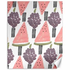 Grapes Watermelon Fruit Patterns Bouffants Broken Hearts Canvas 16  X 20  