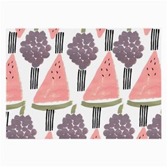 Grapes Watermelon Fruit Patterns Bouffants Broken Hearts Large Glasses Cloth (2-side) by Mariart