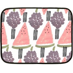 Grapes Watermelon Fruit Patterns Bouffants Broken Hearts Double Sided Fleece Blanket (mini)  by Mariart