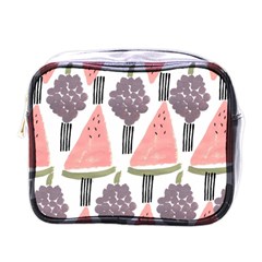 Grapes Watermelon Fruit Patterns Bouffants Broken Hearts Mini Toiletries Bags by Mariart