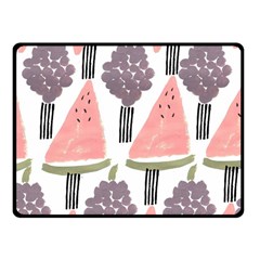 Grapes Watermelon Fruit Patterns Bouffants Broken Hearts Fleece Blanket (small) by Mariart