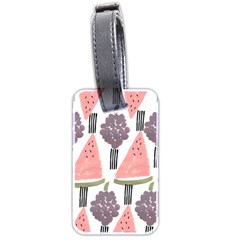 Grapes Watermelon Fruit Patterns Bouffants Broken Hearts Luggage Tags (two Sides)