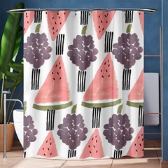 Grapes Watermelon Fruit Patterns Bouffants Broken Hearts Shower Curtain 60  X 72  (medium)  by Mariart