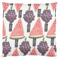 Grapes Watermelon Fruit Patterns Bouffants Broken Hearts Large Cushion Case (one Side)