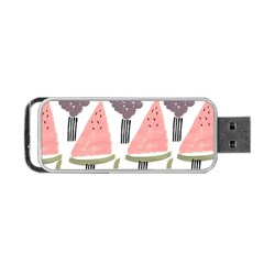 Grapes Watermelon Fruit Patterns Bouffants Broken Hearts Portable Usb Flash (one Side) by Mariart