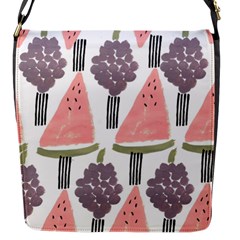 Grapes Watermelon Fruit Patterns Bouffants Broken Hearts Flap Messenger Bag (s)