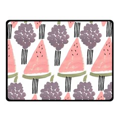 Grapes Watermelon Fruit Patterns Bouffants Broken Hearts Double Sided Fleece Blanket (small) 