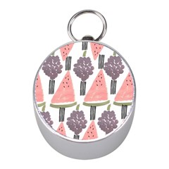 Grapes Watermelon Fruit Patterns Bouffants Broken Hearts Mini Silver Compasses by Mariart