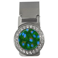 Fluorescence Microscopy Green Blue Money Clips (cz)  by Mariart