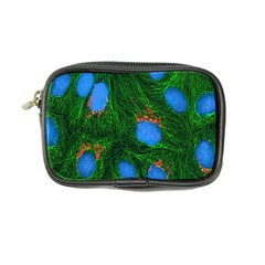 Fluorescence Microscopy Green Blue Coin Purse by Mariart