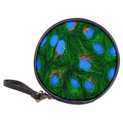 Fluorescence Microscopy Green Blue Classic 20-cd Wallets by Mariart