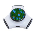 Fluorescence Microscopy Green Blue 3-Port USB Hub Front