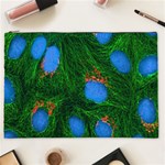 Fluorescence Microscopy Green Blue Cosmetic Bag (XXL)  Front