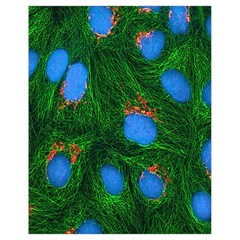 Fluorescence Microscopy Green Blue Drawstring Bag (small)