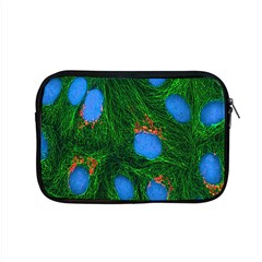 Fluorescence Microscopy Green Blue Apple Macbook Pro 15  Zipper Case by Mariart