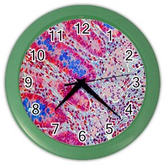 Histology Inc Histo Logistics Incorporated Alcian Blue Color Wall Clocks by Mariart