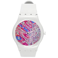 Histology Inc Histo Logistics Incorporated Alcian Blue Round Plastic Sport Watch (m)