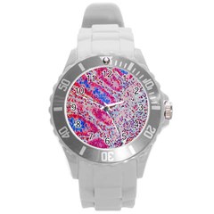 Histology Inc Histo Logistics Incorporated Alcian Blue Round Plastic Sport Watch (l)