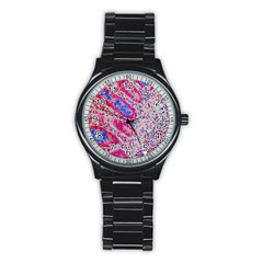 Histology Inc Histo Logistics Incorporated Alcian Blue Stainless Steel Round Watch