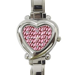 Letter Font Zapfino Appear Heart Italian Charm Watch by Mariart