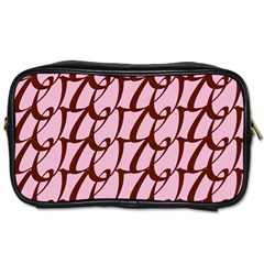 Letter Font Zapfino Appear Toiletries Bags by Mariart