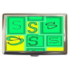 Letter Huruf S Sign Green Yellow Cigarette Money Cases