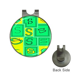 Letter Huruf S Sign Green Yellow Hat Clips With Golf Markers