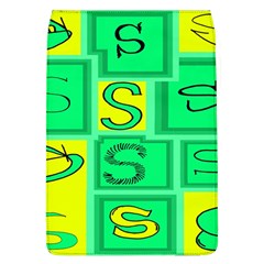 Letter Huruf S Sign Green Yellow Flap Covers (l)  by Mariart