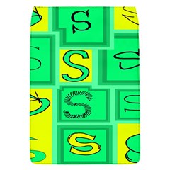 Letter Huruf S Sign Green Yellow Flap Covers (s)  by Mariart