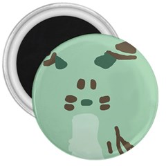 Lineless Background For Minty Wildlife Monster 3  Magnets by Mariart