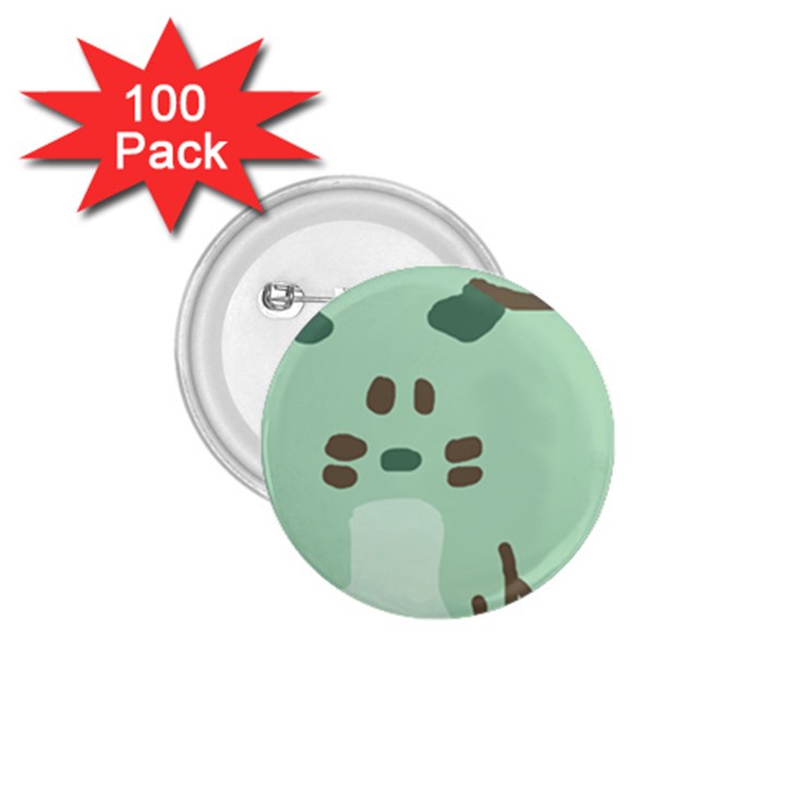 Lineless Background For Minty Wildlife Monster 1.75  Buttons (100 pack) 