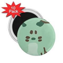 Lineless Background For Minty Wildlife Monster 2 25  Magnets (10 Pack)  by Mariart