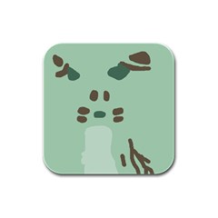 Lineless Background For Minty Wildlife Monster Rubber Square Coaster (4 Pack)  by Mariart