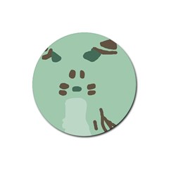 Lineless Background For Minty Wildlife Monster Rubber Round Coaster (4 Pack)  by Mariart