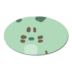 Lineless Background For Minty Wildlife Monster Oval Magnet by Mariart