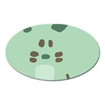 Lineless Background For Minty Wildlife Monster Oval Magnet Front