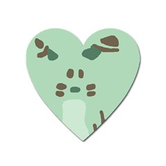 Lineless Background For Minty Wildlife Monster Heart Magnet by Mariart