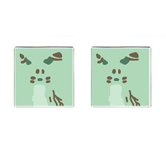 Lineless Background For Minty Wildlife Monster Cufflinks (square) by Mariart