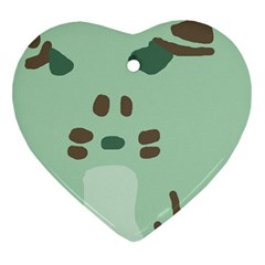 Lineless Background For Minty Wildlife Monster Heart Ornament (two Sides) by Mariart