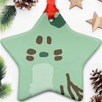 Lineless Background For Minty Wildlife Monster Star Ornament (Two Sides) Front