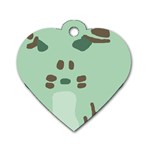 Lineless Background For Minty Wildlife Monster Dog Tag Heart (One Side) Front